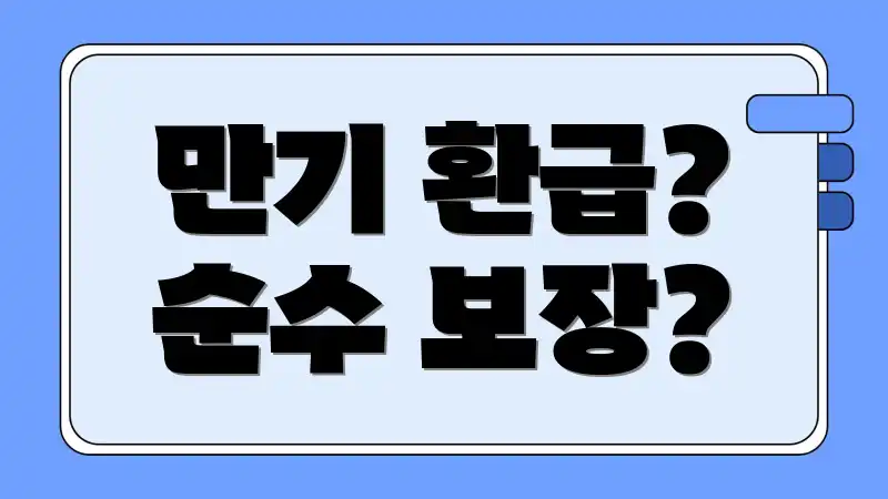 만기 환급? 순수 보장?