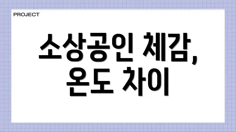 소상공인 체감, 온도 차이