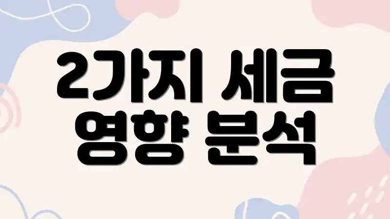 2가지 세금 영향 분석