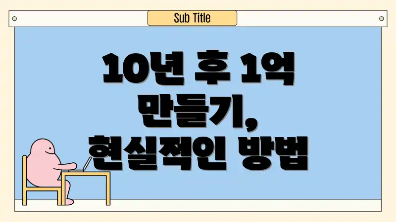 10년 후 1억 만들기, 현실적인 방법