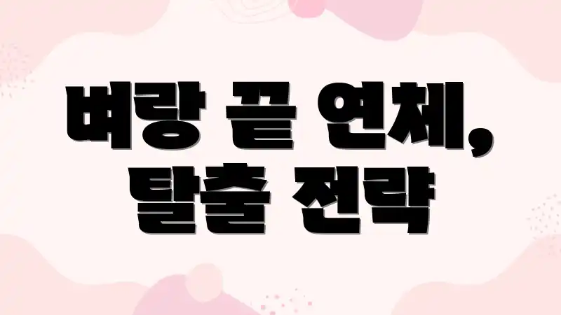 벼랑 끝 연체, 탈출 전략