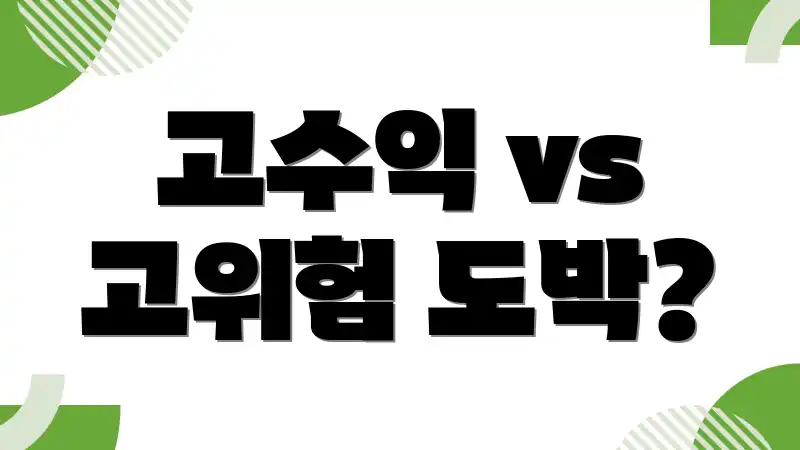 고수익 vs 고위험 도박?