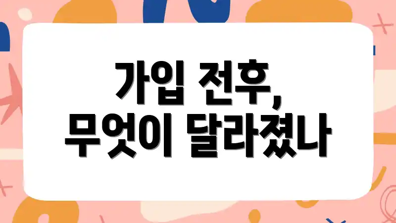 가입 전후, 무엇이 달라졌나