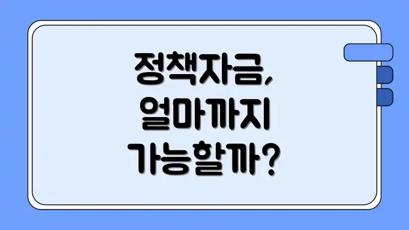 정책자금, 얼마까지 가능할까?