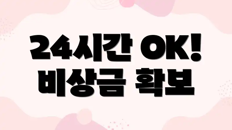 24시간 OK! 비상금 확보