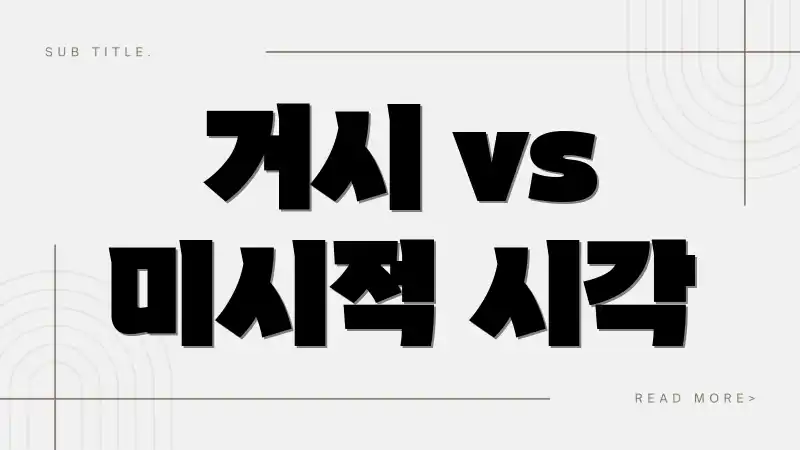 거시 vs 미시적 시각