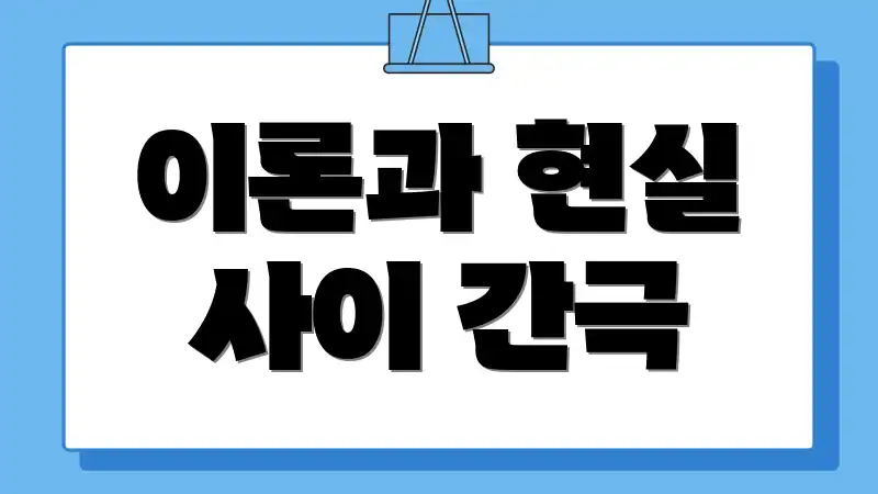 이론과 현실 사이 간극