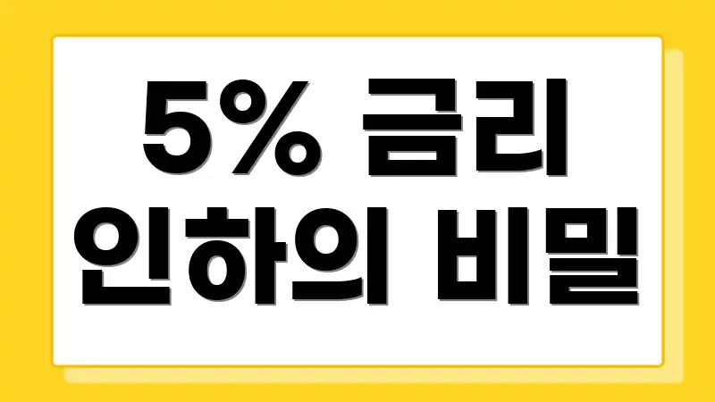 5% 금리 인하의 비밀