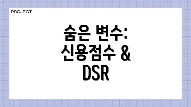 숨은 변수: 신용점수 & DSR