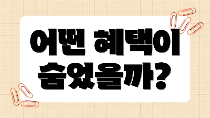 어떤 혜택이 숨었을까?