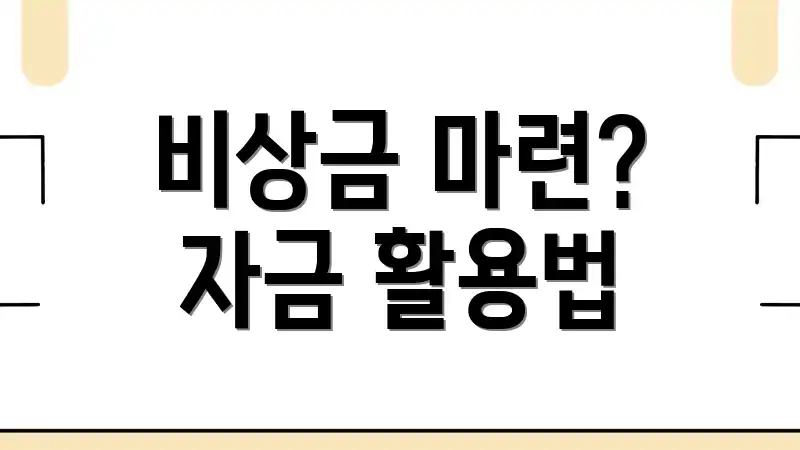 비상금 마련? 자금 활용법