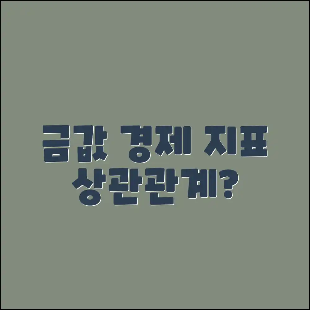 금 시장 분석: 경제 지표와 금값, 무슨 상관관계일까요?